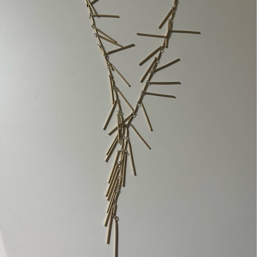 Gold Fringe Chain Necklace